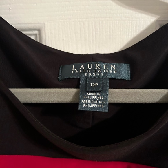 {RALPH LAUREN} Red and Black long sleeve dress - Picture 3 of 6